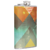 Flasques 70 Orange Abstrait Techno Triangles (Droite)