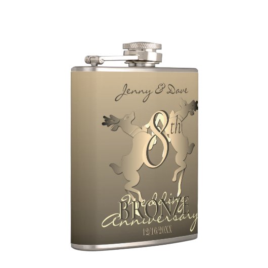 Flasques 8e anniversaire de Mariage Rindeer de bronze (Droite)