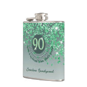 Flasques 90 et Parties scintillant verte et devis de boisso (Gauche)