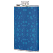 Flasques A blue hip flask with a silver cap (Gauche)