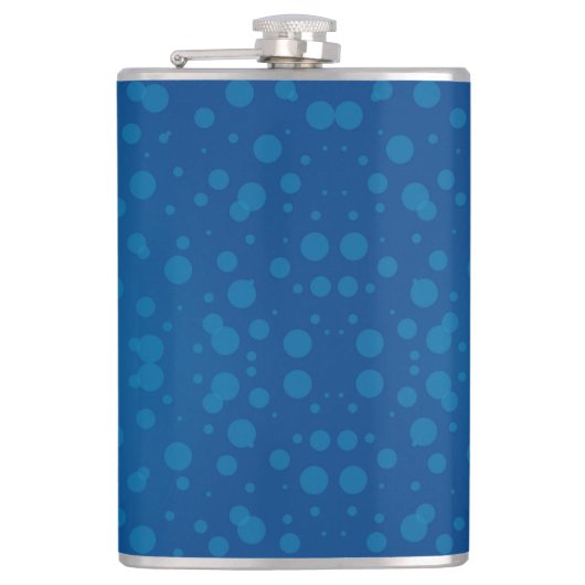 Flasques A blue hip flask with a silver cap  (Devant)