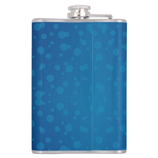 Flasques A blue hip flask with a silver cap (Dos)