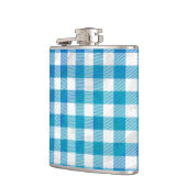 Flasques à damiers Buffalo Plaid bleu et blanc (Gauche)