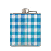 Flasques à damiers Buffalo Plaid bleu et blanc (Dos)