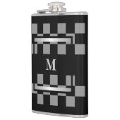 Flasques À damiers noir monogramme (Gauche)