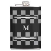 Flasques À damiers noir monogramme (Devant)