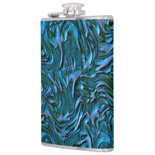 Flasques A l'air royal ou cadet bleu texturé de mur (Gauche)