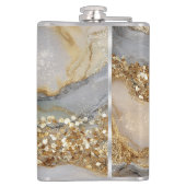 Flasques A luxurious gold and white marble background (Dos)