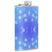 Flasques A metal flask featuring a vibrant blue background  (Droite)