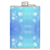 Flasques A metal flask featuring a vibrant blue background  (Dos)