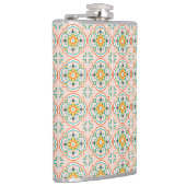 Flasques A metal flask with a colorful, symmetrical pattern (Droite)
