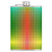 Flasques A metallic flask with a gradient green to yellow  (Devant)