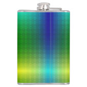Flasques A metallic flask with a gradient green to yellow  (Dos)