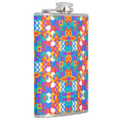 Flasques A vibrant flask featuring a colorful geometric (Droite)