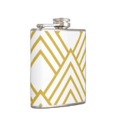 Flasques Abstract geometrical, white and gold (Droite)