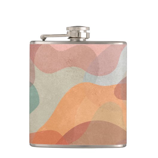 Flasques Abstract Overlapping Pastel Blobs Background (Devant)