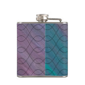 Flasques Abstrait chic | Rose Turquoise bleu turquoise pour (Dos)
