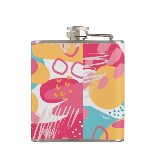 Flasques Abstrait coloré (Dos)