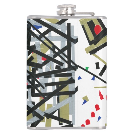 Flasques Abstrait dans les formes de bande et de lettres 1 (Dos)