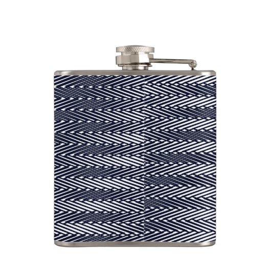 Flasques Abstrait Géométrique Noir et Blanc Motif moderne (Dos)