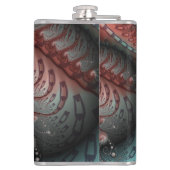 Flasques Abstrait Imaginaire dynamique Fractal Art Brown Bl (Dos)