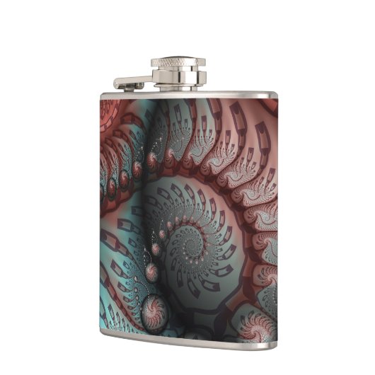 Flasques Abstrait Imaginaire dynamique Fractal Art Brown Bl (Gauche)