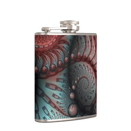 Flasques Abstrait Imaginaire dynamique Fractal Art Brown Bl (Droite)