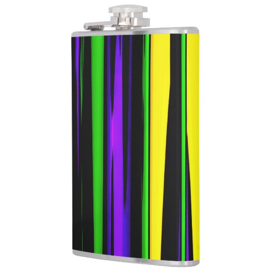 Flasques Abstrait Mardi Gras Stripes (Gauche)