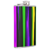 Flasques Abstrait Mardi Gras Stripes (Droite)