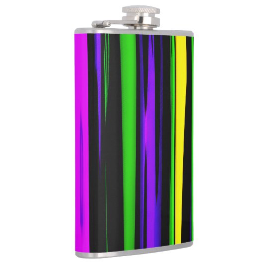 Flasques Abstrait Mardi Gras Stripes (Droite)