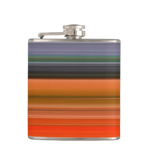 Flasques Abstrait n° 1 : orange et gris