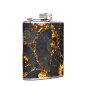 Flasques Abstrait Nautilus motif jaune or (Droite)