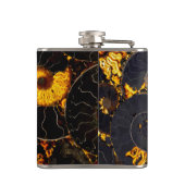 Flasques Abstrait Nautilus motif jaune or (Dos)