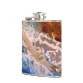 Flasques Abstrait plage de sable motif motif en mousse d'ea (Gauche)