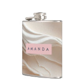 Flasques Abstraite crème personnalisée (Gauche)