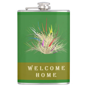 FLASQUES ACCUEIL DESIGN TERRE COULEURS DEUX TONE VERT