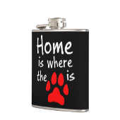 Flasques Accueil où l'empreinte de patte est Hip Flask (Gauche)