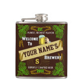 Flasques Accueil personnalisé de brasserie : Bière d'orge (Devant)