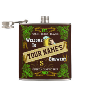 Flasques Accueil personnalisé de brasserie : Bière d'orge