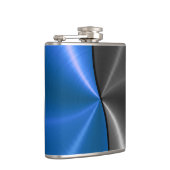 Flasques Acier métallique bleu et gris (Droite)