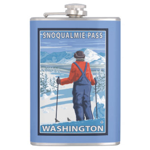 Flasques Admirer de skieur - passage de Snoqualmie,
