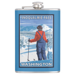 Flasques Admirer de skieur - passage de Snoqualmie,