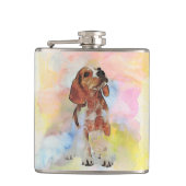 Flasques adorable adorable puppy tendance chien aquarelles (Devant)