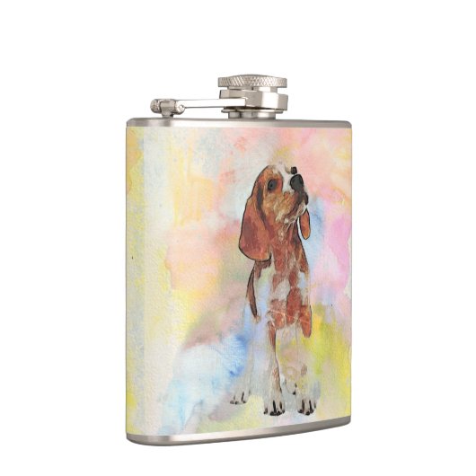 Flasques adorable adorable puppy tendance chien aquarelles (Droite)