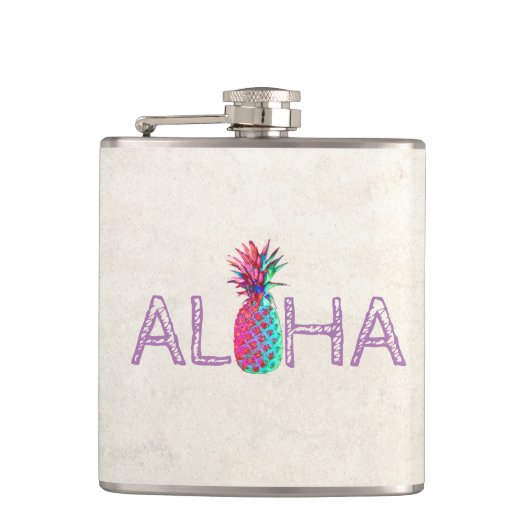 Flasques Adorable Aloha Hawaiian Pineappy (Devant)
