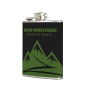 Flasques Adventure Await logo Rocky Mountains boisson perso (Gauche)