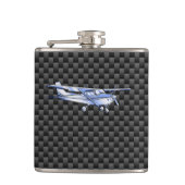Flasques Aéronef Chrome Comme Cessna Black Carbon Fibres (Devant)