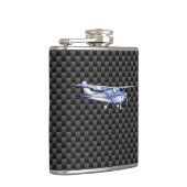 Flasques Aéronef Chrome Comme Cessna Black Carbon Fibres (Droite)
