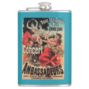 Flasques Affiche de concert sur l'avenue De Champs-Elysees