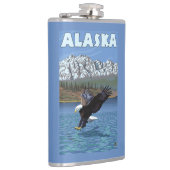 Flasques Affiche de Vintage voyage d'AlaskaBald Eagle (Droite)